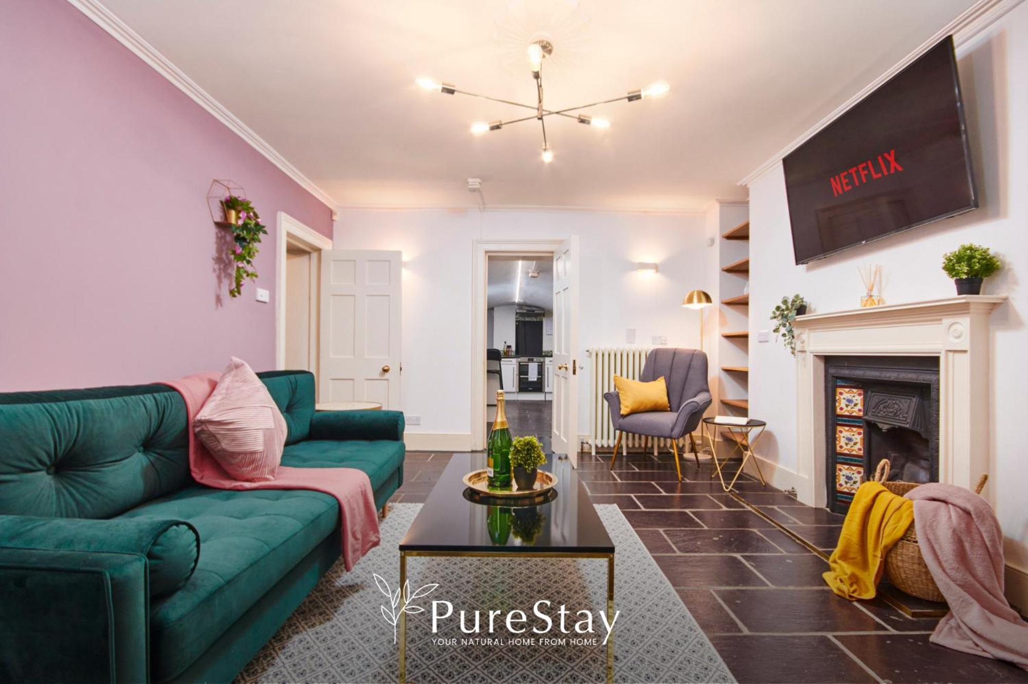 Beautiful 2bedroom 4 Actual Beds House With Wifi By Purestay Apartment