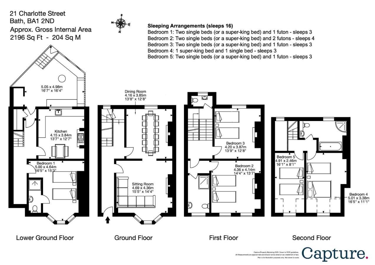 Apartment 5 Bedroom Magnificent Georgian Townhouse- Centre