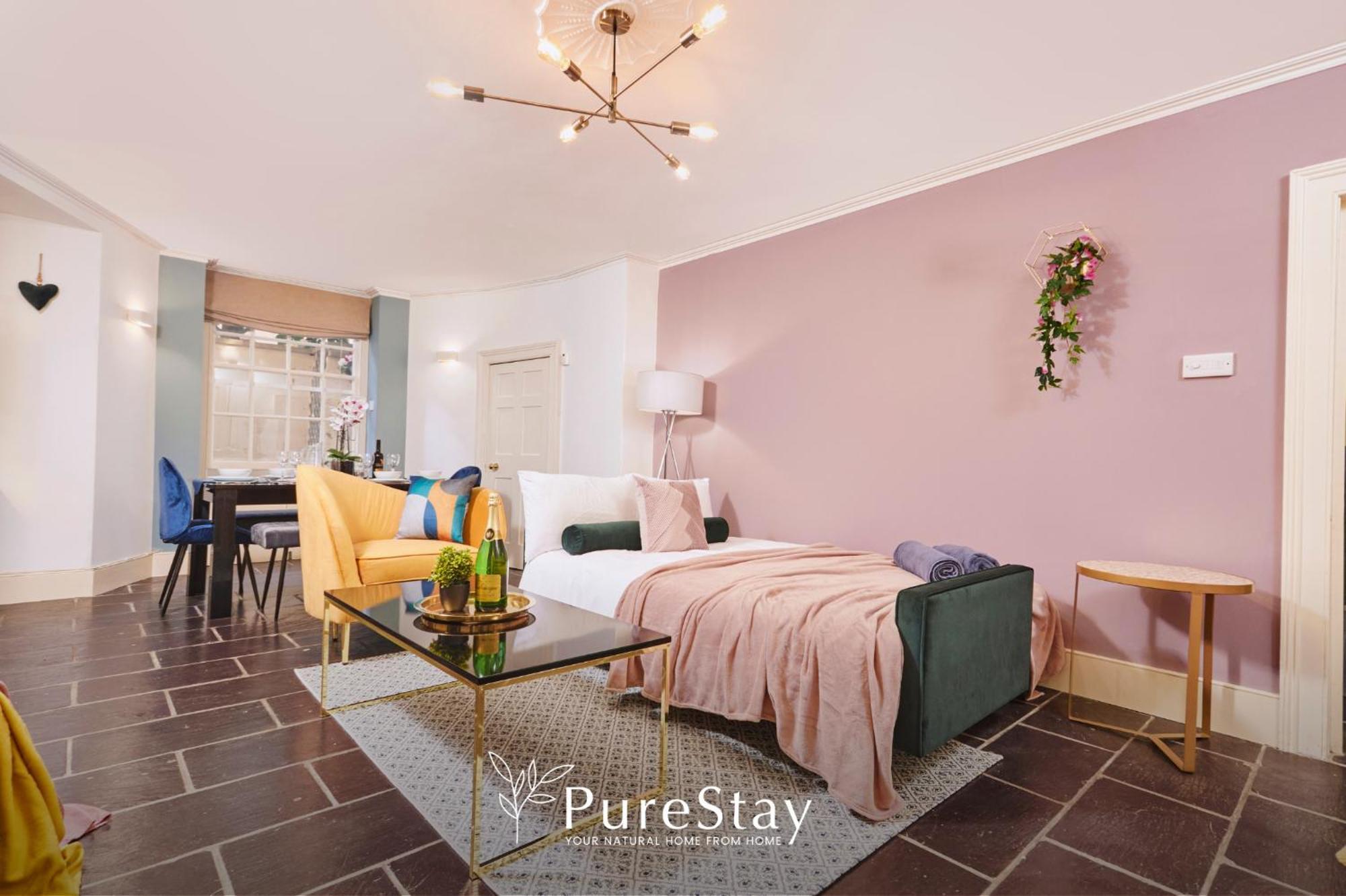 Beautiful 2bedroom 4 Actual Beds House With Wifi By Purestay Apartment Bath