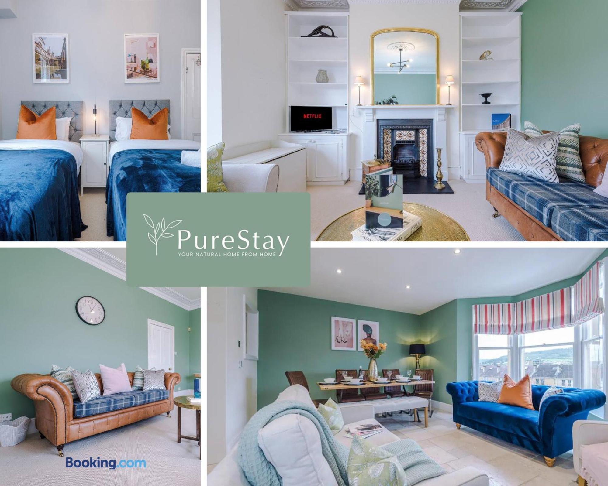 Huge Four Bedroom Townhouse By Purestay Short Lets & Serviced * Bath